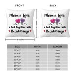 Gepersonaliseerd Mamma's Heartstrings Kussenhoes met Kindernamen Home Decor Moederdag Verjaardagscadeau voor Mamma Oma
