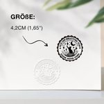 Personalisierter Prägestempel mit Landschaft-Design und Text Geschenk für Buchliebhaber Buchklub