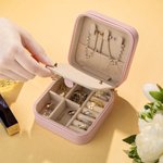 Personalised Ballet Pose Silhouettes Mirror Jewellery Case with Glittery Name Birthday Mother's Day Gift for Ballet Lover