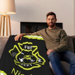 Personalisierte Feuerwehrdecke mit Namen und Thin Yellow Line Weiches Fleece Heimdekoration Geburtstagsgeschenk für Feuerwehrleute
