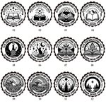 Personalisierter Prägestempel mit Landschaft-Design und Text Geschenk für Buchliebhaber Buchklub