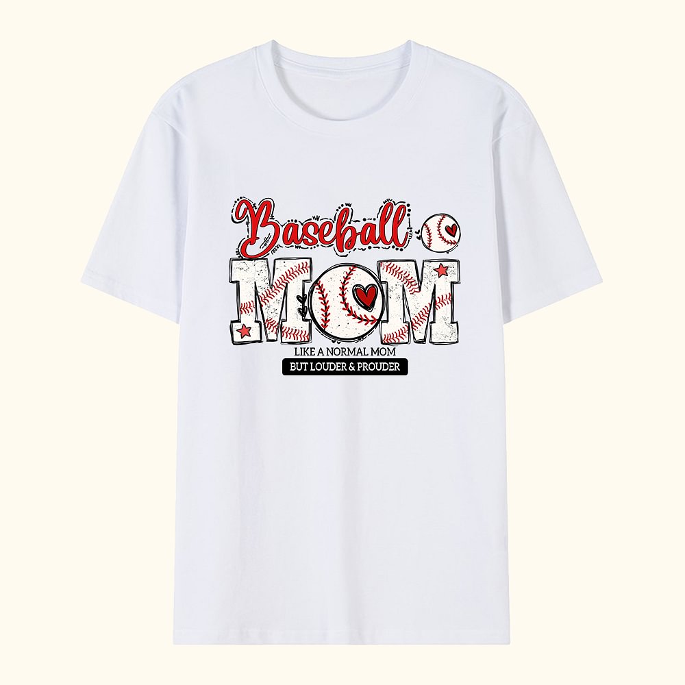 T-Shirt Personnalisé avec Texte et Motif de Balle Cadeau Anniversaire Fête pour Maman