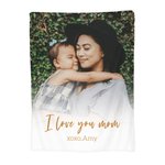 Coperta morbida personalizzata con foto del personaggio e testo Regalo per la festa della mamma e la festa del bebè per la famiglia