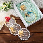 Personalized Dried Flowers Wedding Acrylic Magnet with Couple's Name Bridal Shower Wedding Invitation for Guest