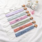 Personalizado lindo animal chupete correa clip con nombre cumpleaños Baby Shower regalo para bebé recién nacido