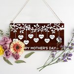 Segno di legno dell'albero genealogico personalizzato con 1-12 nomi a cuore Decorazione murale Festa della mamma Regalo di anniversario per la famigli