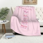 Personalized My Greatest Blessings Soft Blanket with 1-16 Name and Date Mother's Day Birthday Gift for Mom Grandma