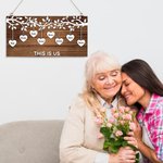 Segno di legno dell'albero genealogico personalizzato con 1-12 nomi a cuore Decorazione murale Festa della mamma Regalo di anniversario per la famigli