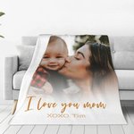 Coperta morbida personalizzata con foto del personaggio e testo Regalo per la festa della mamma e la festa del bebè per la famiglia