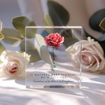 Personalizado Mariposa Nacimiento Flor Placa de acrílico con nombre Día de la Madre Cumpleaños Aniversario Regalo para ella