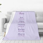 Personalized My Greatest Blessings Soft Blanket with 1-16 Name and Date Mother's Day Birthday Gift for Mom Grandma