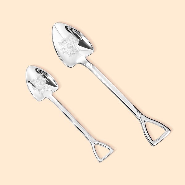 Personalised Daddy's Ice Cream Shovel Spoon with Engraved Text Father's Day Birthday Gift for Dad Grandpa