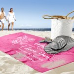 Personalisierte Ich liebe dich für immer Strandtuch mit Geburt Blume und Name Sommer Accessoire Muttertag Geschenk für Mama