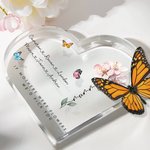 Personalizado Mariposa Nacimiento Flor Placa de acrílico con nombre Día de la Madre Cumpleaños Aniversario Regalo para ella