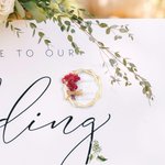 Personalized Dried Flowers Wedding Acrylic Magnet with Couple's Name Bridal Shower Wedding Invitation for Guest