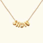 Gepersonaliseerde 3D Bubble Letter Ketting Minimalistische initiaal naam sieraden verjaardag Moederdag cadeau voor haar