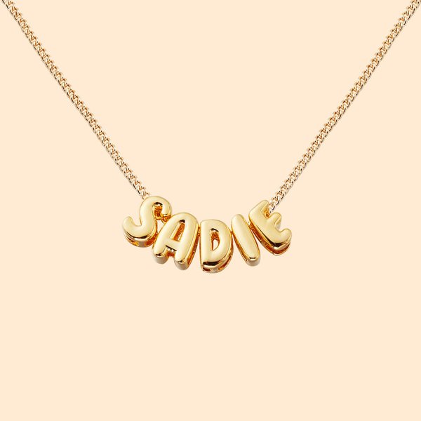 Gepersonaliseerde 3D Bubble Letter Ketting Minimalistische initiaal naam sieraden verjaardag Moederdag cadeau voor haar