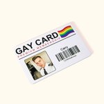 Personalised Premium Membership Photo Gay Identity Card with Name and Gift Bag Rainbow Community Funny Gift for LGBT Pride
