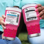 Henkilökohtainen vaaleanpunainen Recovery Kit RX Pill 30oz ruostumattomasta teräksestä valmistettu lasipullo, jossa on olki Nimi Bachelorette Party Favor Syntymäpäivä hänelle