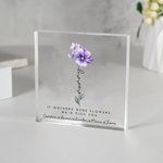 Personalizado Mariposa Nacimiento Flor Placa de acrílico con nombre Día de la Madre Cumpleaños Aniversario Regalo para ella