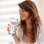 Vaso Personalizado Flor de Nacimiento Versículo de la Biblia 20oz con Nombre Cumpleaños Aniversario Día de la Madre Regalo para Mujer