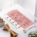 Personalisierte Ballett Positionen & Bewegungen Wasserdichtes Tischset Tanzen Mädchen Küche Dekoration Geschenk für Ballerina Ballettliebhaber