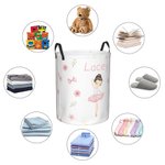 Personalized Ballerina Large Capacity Waterproof Laundry Storage Basket with Name Birthday Mother's Day Gift for Ballet Lover