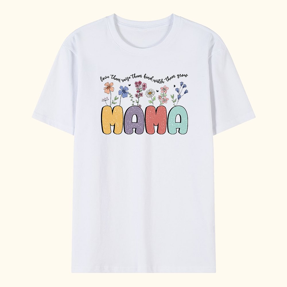 T-shirt personnalisé avec texte pour la fête des mères Cadeau d'anniversaire pour maman grand-mère