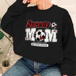 Personalised Colourful Ball Sport Mom Like A Normal Mom Sweatshirt with Text Birthday Mother’s Day Gift for Mom