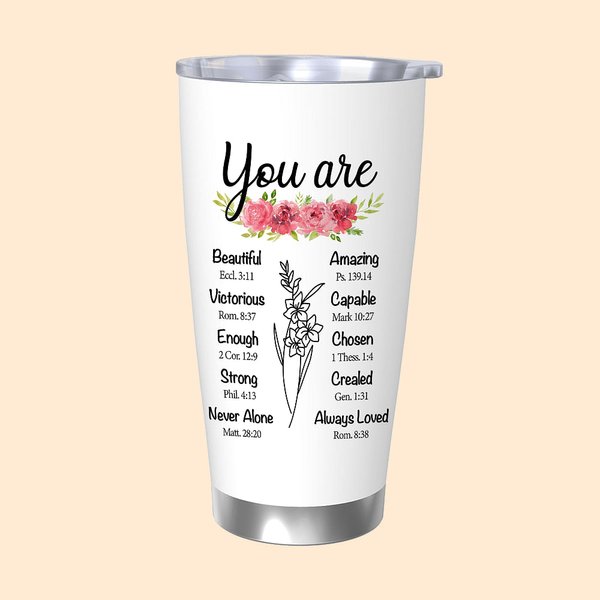 Tumbler personalizzato da 20 oz con nome, compleanno, anniversario, regalo per la festa della mamma per le donne.