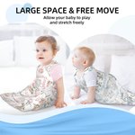 Gepersonaliseerde bloemige schattige olifant mouwloze slaapzak met rits met initiaal en naam verjaardagscadeau voor pasgeboren baby's