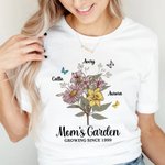 Henkilökohtainen Retro akvarelli syntymän kukka kukkakimppu T-paita collegepaita lapsen nimet äitienpäivä syntymäpäivälahja äidille isoäitiille