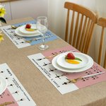 Personalisierte Ballett Positionen & Bewegungen Wasserdichtes Tischset Tanzen Mädchen Küche Dekoration Geschenk für Ballerina Ballettliebhaber