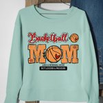 Personalised Colourful Ball Sport Mom Like A Normal Mom Sweatshirt with Text Birthday Mother’s Day Gift for Mom