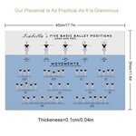 Personalisierte Ballett Positionen & Bewegungen Wasserdichtes Tischset Tanzen Mädchen Küche Dekoration Geschenk für Ballerina Ballettliebhaber