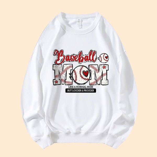 Personalisierte bunte Ball Sport Mom Like A Normal Mom Sweatshirt mit Text Geburtstag Muttertag Geschenk für Mama
