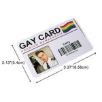 Personalised Premium Membership Photo Gay Identity Card with Name and Gift Bag Rainbow Community Funny Gift for LGBT Pride