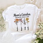 Henkilökohtainen Retro akvarelli syntymän kukka kukkakimppu T-paita collegepaita lapsen nimet äitienpäivä syntymäpäivälahja äidille isoäitiille