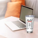 Vaso Personalizado Flor de Nacimiento Versículo de la Biblia 20oz con Nombre Cumpleaños Aniversario Día de la Madre Regalo para Mujer