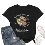 Henkilökohtainen Retro akvarelli syntymän kukka kukkakimppu T-paita collegepaita lapsen nimet äitienpäivä syntymäpäivälahja äidille isoäitiille