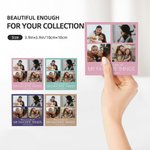 Personalized  4 Photos Collage Ceramic Coasters with Text Set of 2 Housewarming Mother's Day Gift for Mother Family