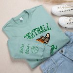 Personalized Multicolour Faux Sequin Basketball Leopard Heart Sweatshirt Hoodie T-shirt with Name Birthday Sport Gift for Basketball Lover