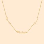 Collier Minimaliste Personnalisé avec Plusieurs Noms Cadeau Anniversaire Fête des Mères pour Femme