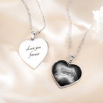 Gepersonaliseerde hart vormige baby sonogram echografie ketting pasgeboren Memorial Moederdag cadeau voor vrouwen
