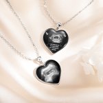 Gepersonaliseerde hart vormige baby sonogram echografie ketting pasgeboren Memorial Moederdag cadeau voor vrouwen