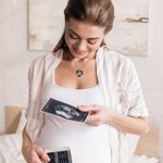 Gepersonaliseerde hart vormige baby sonogram echografie ketting pasgeboren Memorial Moederdag cadeau voor vrouwen