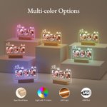 Gepersonaliseerde fotocollage moeder LED nachtlampje met houten basis en 7 lichtstanden Moederdag Verjaardagscadeau voor mama oma