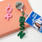 Charm in resina glitterato personalizzato con 1-5 lettere Infermiere Medico Accessorio Regalo di laurea per studenti di medicina