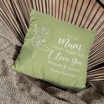 Personlig Födelseblomma Mamma Jag älskar dig Kasta kuddeöverdrag med namn Mors dag Födelsedagspresent för kvinnor