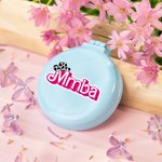 Mini coussin d'air portable Style Poupée Rose Peigne miroir avec nom Anniversaire Mariée Cadeau pour elle